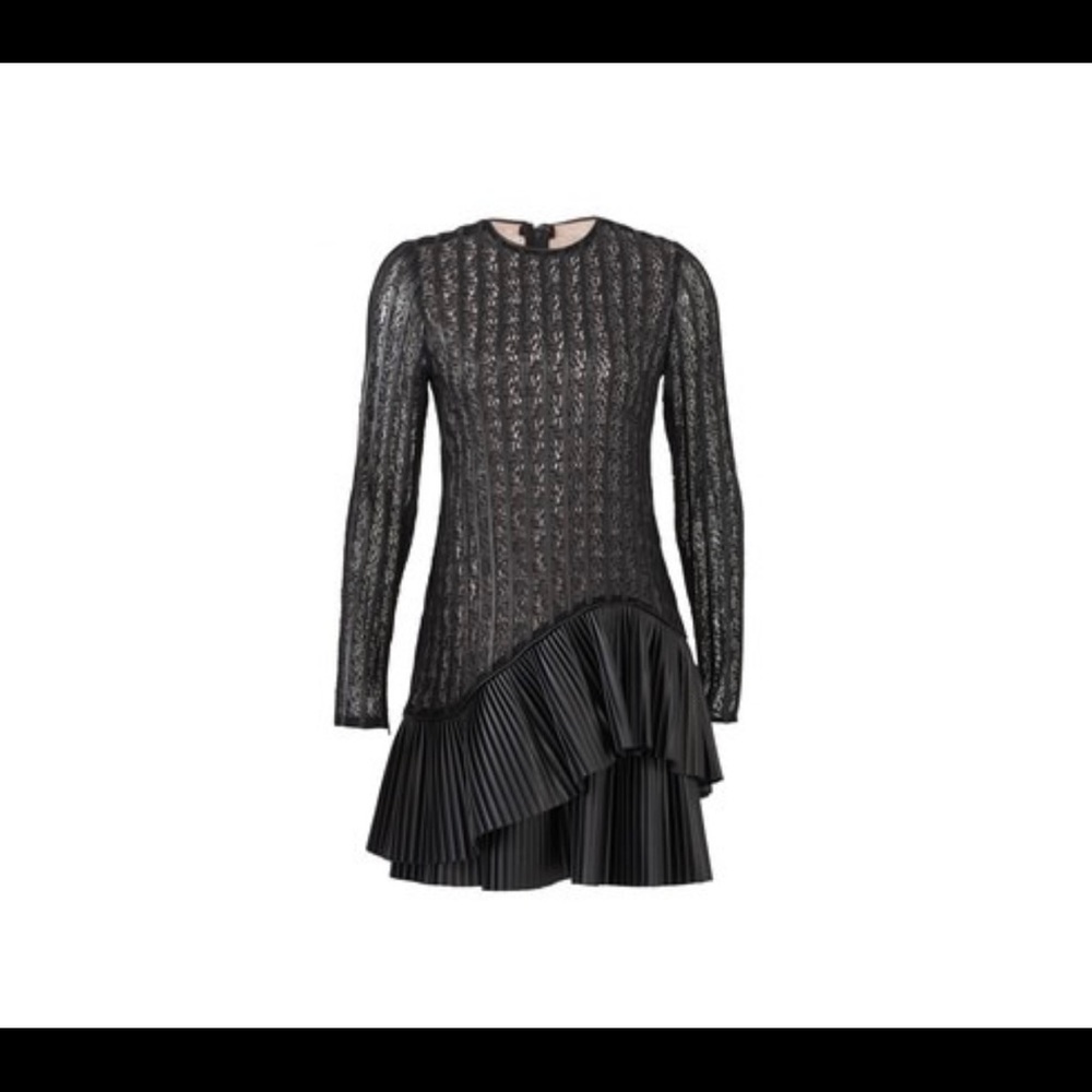 nha khanh Ludmila Faux Leather Dress